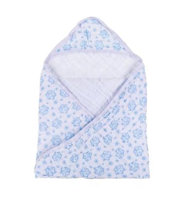 Imagem de kit 2 Toalha Banho Bebe Recem Nascido Soft 85cm x 85cm Menino AZUL