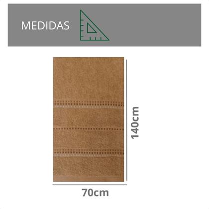 Imagem de Kit 2 Toalhas De Banho 70x140  Felpuda Macia Algodão