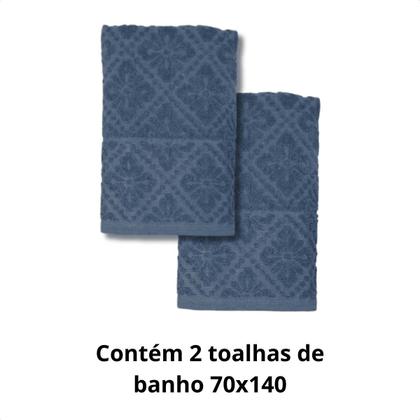 Imagem de Kit 2 Toalhas De Banho 70x140  Felpuda Macia Algodão