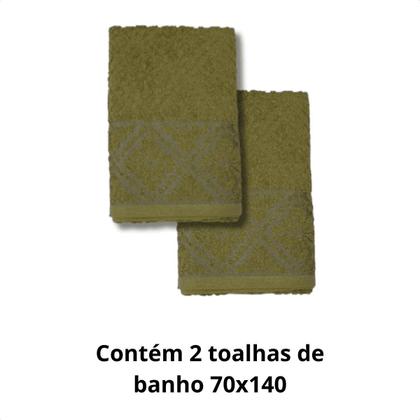 Imagem de Kit 2 Toalhas De Banho 70x140  Felpuda Macia Algodão