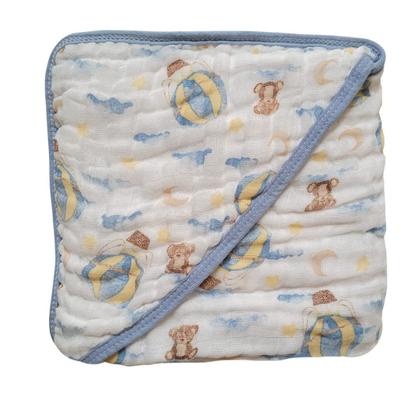 Imagem de Kit 2 Toalhas de Banho Bebê Enxoval Fralda Soft com Capuz Algodão Menino Menina