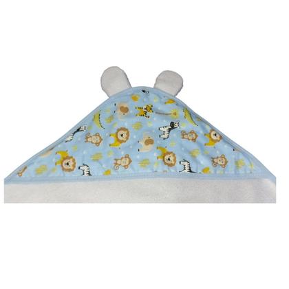 Imagem de Kit 2 Toalhas de Banho p Bebê Poliéster Atoalhado com Capuz