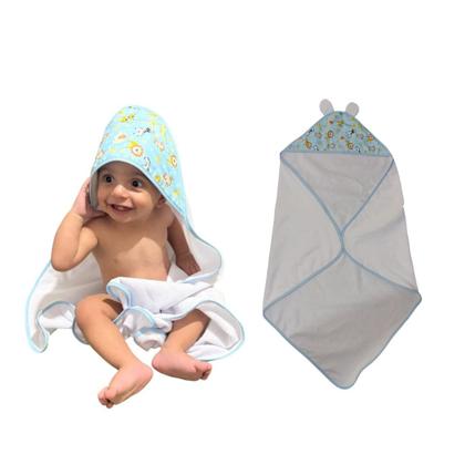 Imagem de Kit 2 Toalhas de Banho p Bebê Poliéster Atoalhado com Capuz