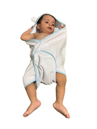 Imagem de Kit 2 Toalhas de Banho p Bebê Poliéster Atoalhado com Capuz