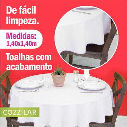 Imagem de Kit 2 Toalhas de Mesa Redonda 4 Lugares Lisa
