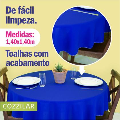 Imagem de Kit 2 Toalhas de Mesa Redonda 4 Lugares Lisa