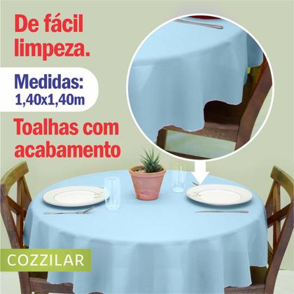Imagem de Kit 2 Toalhas de Mesa Redonda 4 Lugares Lisa