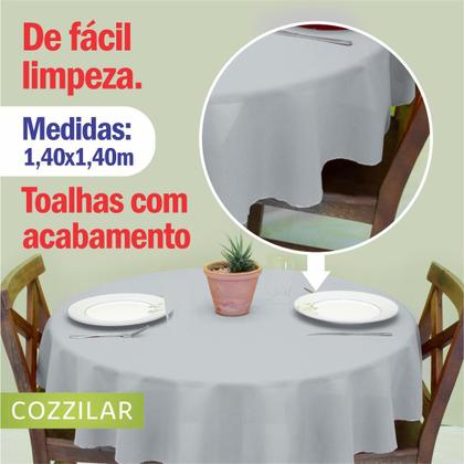 Imagem de Kit 2 Toalhas de Mesa Redonda 4 Lugares Lisa