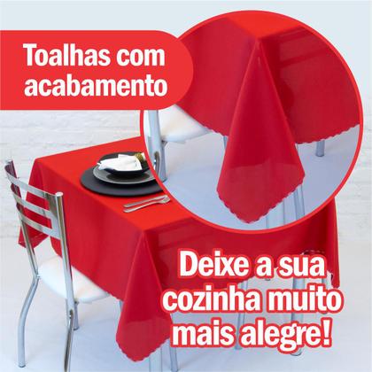 Imagem de Kit 2 Toalhas de Mesa Retangular 6 Lugares 2,10 x 1,40 Lisa