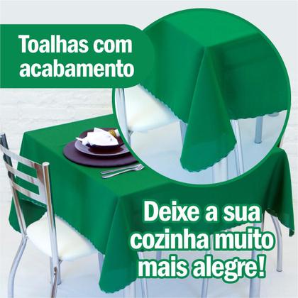 Imagem de Kit 2 Toalhas de Mesa Retangular 6 Lugares 2,10 x 1,40 Lisa