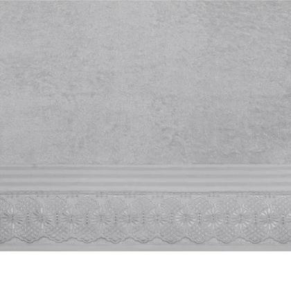 Imagem de Kit 2 Toalhas De Rosto Buettner Renda 50x80 Cm Algodão Egípcio Roma Cor Prata 600