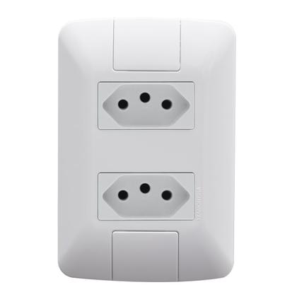 Imagem de Kit 2 Tomada Dupla 10 Amperes Módulo Aria 4x2 Tramontina