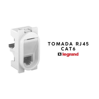 Imagem de Kit 2 Tomada Rede Rj45 Cat6 Branco Nereya 663076 Legrand