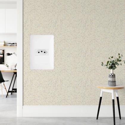 Imagem de Kit 2 Tomada Simples 20A Habitat Branco Fame 2098