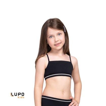 Imagem de Kit 2 Top Com Alça Lobinha Infantil Em Microfibra juvenil Básico Sem Costura e Sem Bojo Menina Lupo