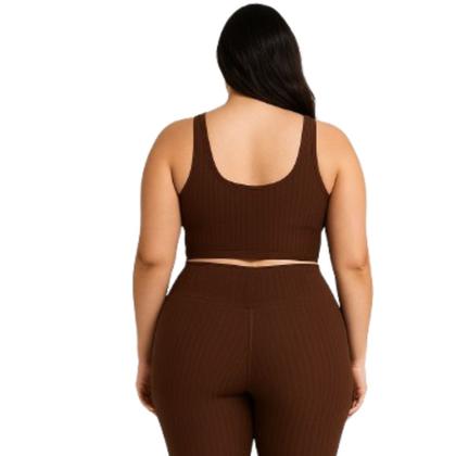 Imagem de KIT 2 Top Fitness Plus Size New Zig 3D Plus Size WLS Modas Com Bojo Removível Compressão Academia