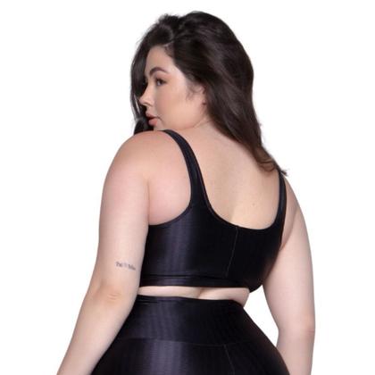 Imagem de KIT 2 Top Fitness Plus Size New Zig 3D Plus Size WLS Modas Com Bojo Removível Compressão Academia