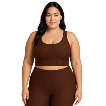 Imagem de KIT 2 Top Fitness Plus Size New Zig 3D Plus Size WLS Modas Com Bojo Removível Compressão Academia