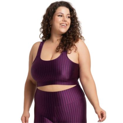 Imagem de KIT 2 Top Fitness Plus Size New Zig 3D Plus Size WLS Modas Com Bojo Removível Compressão Academia