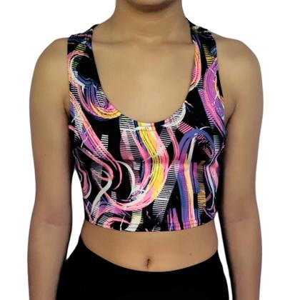 Imagem de Kit 2 Tops Femininos Regata Justos Estampas Sortidas Suplex PP ao Plus Size