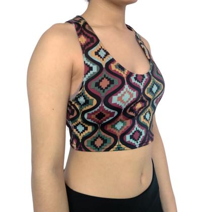 Imagem de Kit 2 Tops Femininos Regata Justos Estampas Sortidas Suplex PP ao Plus Size