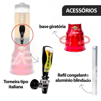 Kit 2 Torres De Chop Alum Portatil 2l Base Giratória Várias Cores - TKS Imagem de Kit 2 Torres De Chop Alum Portatil 2l Base Giratória Várias Cores