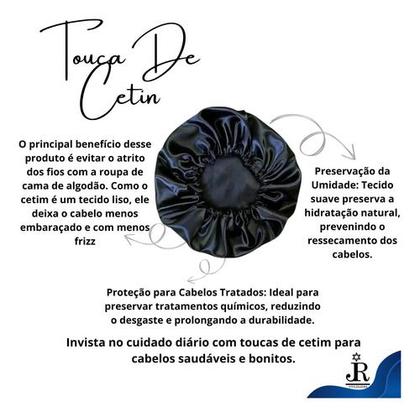 Imagem de Kit 2 Touca Cabelo Cetim , 2 Toucas Wave Nero, Xuxinha Cetim