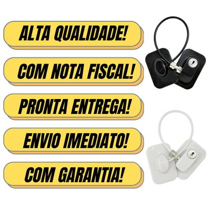 Imagem de Kit 2 Trava Tranca Cadeado P/ Geladeira Armário Guarda Roupa - Aço Inox