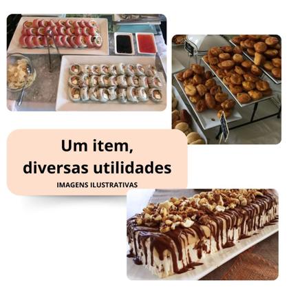 Imagem de Kit 2 Travessas 44,5 Cm + 4 Tigelas 25 Cm Estriada + 4 Molheiras 225 Ml Estriada em Melamina para Restaurante  Bestfer 