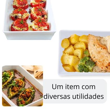 Imagem de Kit 2 Travessas Buffet 49cm + 4 Travessas 25cm + Travessa Oval Curva 46cm para Restaurante em Melamina  Bestfer 