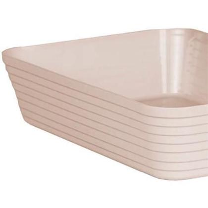 Imagem de Kit 2 Travessas Com Friso Retangular P/ Servir 27,5x19x6cm Creme Le Chef