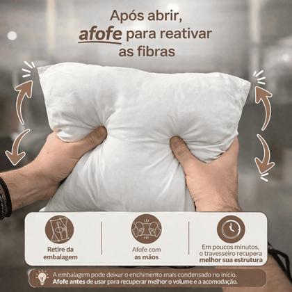 Imagem de Kit 2 Travesseiro 100% Algodão Jacquard 50x70 Luxo Conforto - 01
