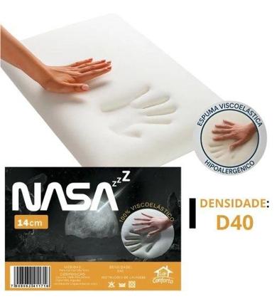 Imagem de Kit 2 Travesseiro Nasa Z 14cm Altura Espuma Viscoelástica Antifungos Lar Conforto