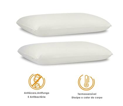 Imagem de Kit 2 Travesseiro Nasa Z 14cm Altura Espuma Viscoelástica Antifungos Lar Conforto