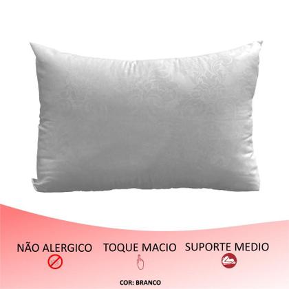 Imagem de kit 2 Travesseiro Pluma de Ganso Cervical Confortável Antialérgico Jacquard
