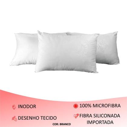 Imagem de kit 2 Travesseiro Pluma de Ganso Cervical Confortável Antialérgico Jacquard