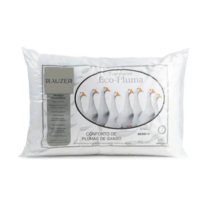 Imagem de Kit 2 Travesseiro Pluma Ganso Confortável Antiacaro 70x50cm