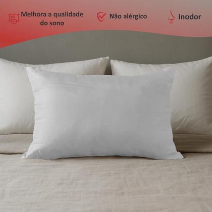 Imagem de Kit 2 Travesseiro Soft Touch Ouro Antialérgico Lavável Fibra Inteligente