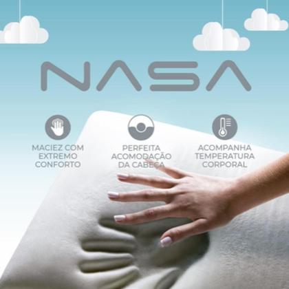 Imagem de Kit 2 Travesseiro Viscoelástico Duoflex Nasa X Alto Ortopédico