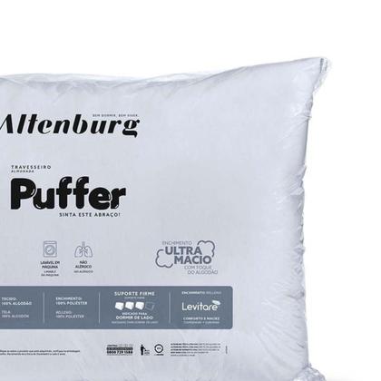 Imagem de Kit 2 Travesseiros Altenburg Firme Para Dormir de Lado Ultra Macio Levitare Puffer Toque De Algodão