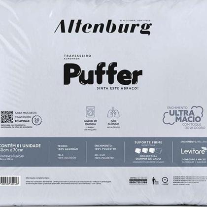 Imagem de Kit 2 Travesseiros Altenburg Firme Para Dormir de Lado Ultra Macio Levitare Puffer Toque De Algodão