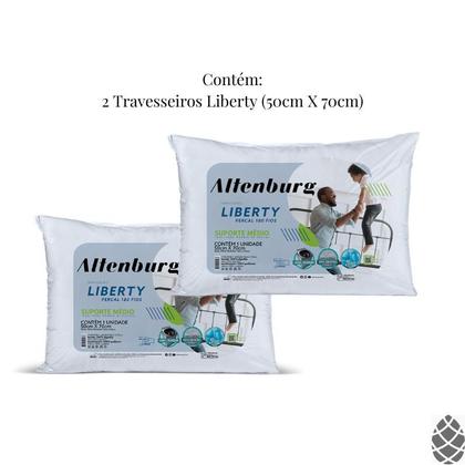 Imagem de Kit 2 Travesseiros Altenburg Liberty 50x70cm Percal 180 Fios