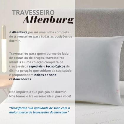 Imagem de Kit 2 Travesseiros Altenburg Suporte Extra Firme 180 Fios Lavável 50cm x 70cm Branco