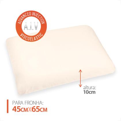 Imagem de Kit 2 Travesseiros Duoflex Nasa X 10cm Ortopédico Antiácaro