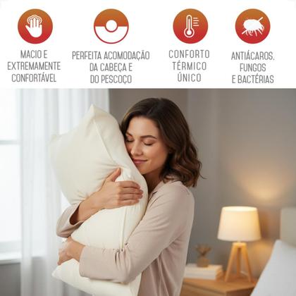 Imagem de Kit 2 Travesseiros Duoflex Nasa X 10cm Ortopédico Antiácaro