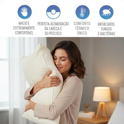 Imagem de Kit 2 Travesseiros Duoflex Nasa X Alto 13cm Antiácaro