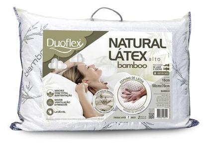 Imagem de Kit 2 Travesseiros Látex Alto Bamboo Duoflex 16cm