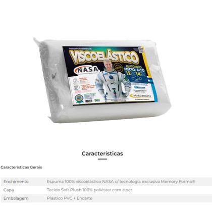 Imagem de Kit 2 Travesseiros Nasa Cervical