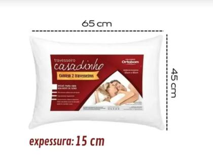 Imagem de Kit 2 Travesseiros Ortobom Casadinho Extremo Conforto - Príncipe Baby
