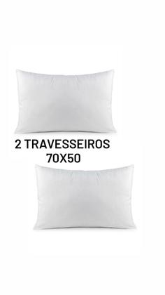 Imagem de Kit 2 Travesseiros Pluma De Ganso 100% Toque Macio Sono Bom